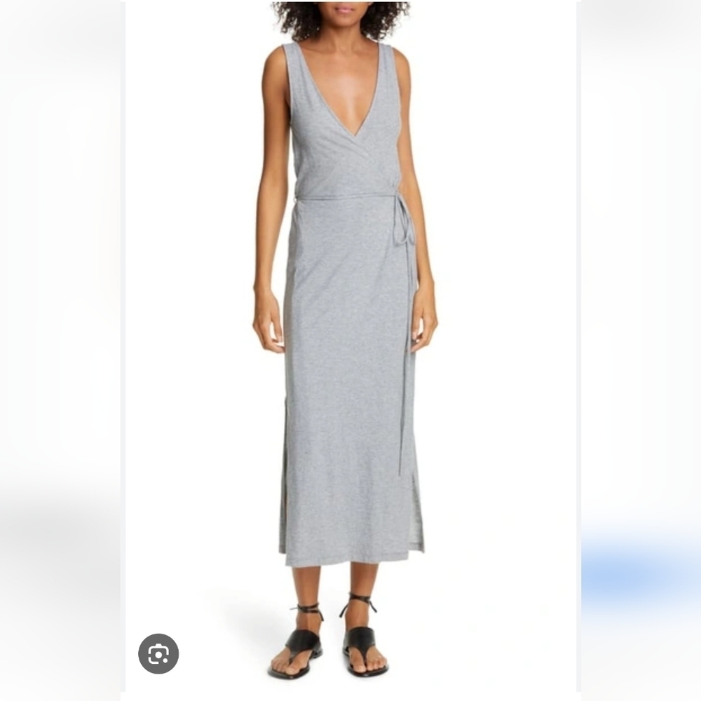 Vince NWTs Sleeveless Wrap Midi Dress